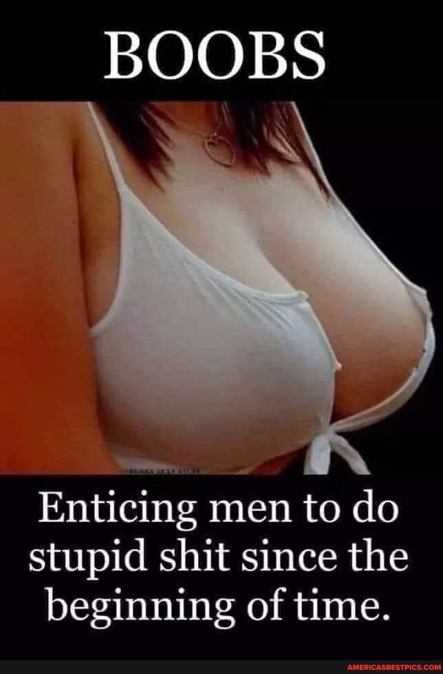 BOOBS
Enticing men to do stupid shit since the beginning of time.