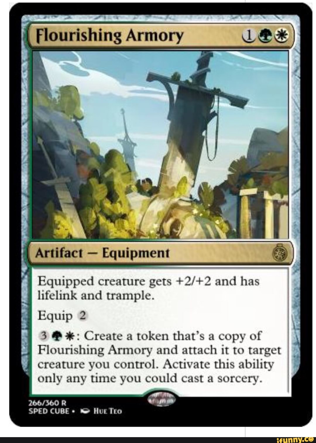 Flourishing Armory Lax Artifact Equipment 8 Equipped creature gets +2 ...