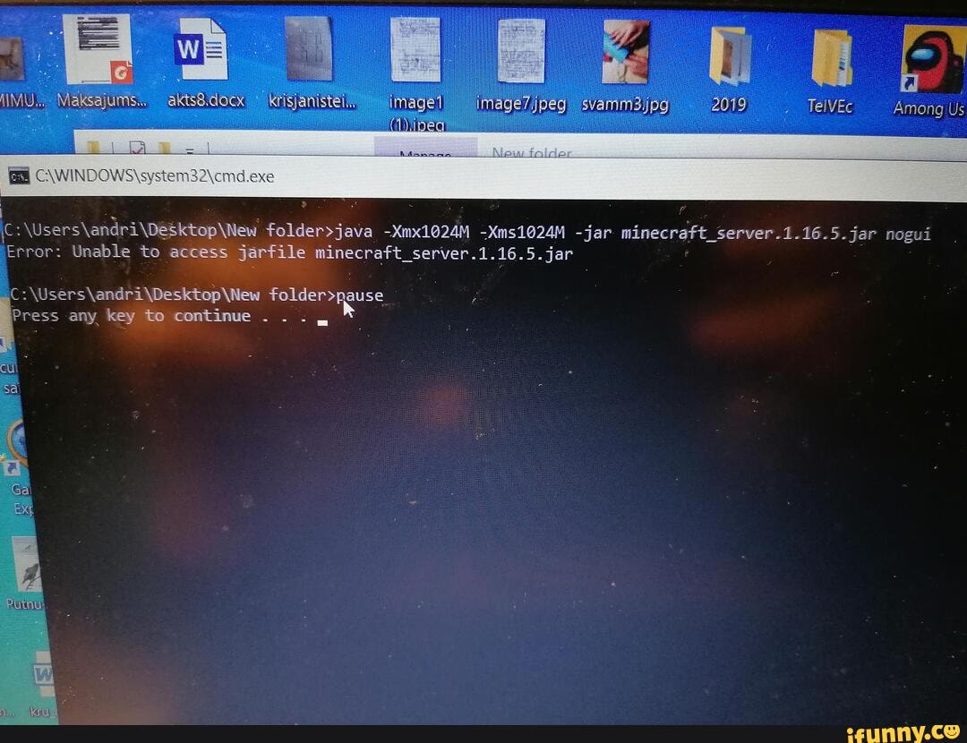 Teivec Among Us C Xmx1024m Xms1024m Jar Minecraft Server 1 46 Ror Unable Te Access Jarfile Jar Mineeraft Server 1 16 5 Any Users Wew Key To Continue