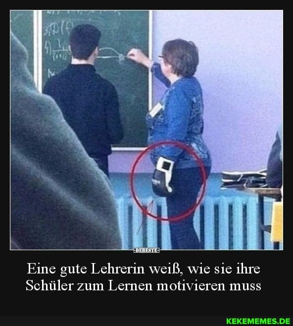 Eine gute Lehrerin weiß, wie sie ihre
Schüler zum Lernen motivieren muss