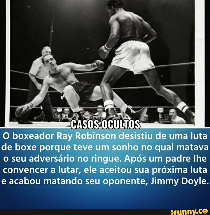 O boxeador Ray Robinson desistiu de uma luta de boxe porque teve um sonho no qual matava o seu adversário no ringue. Após um padre lhe convencer a lutar, ele aceitou sua próxima luta e acabou matando seu oponente, Jimmy Doyle.