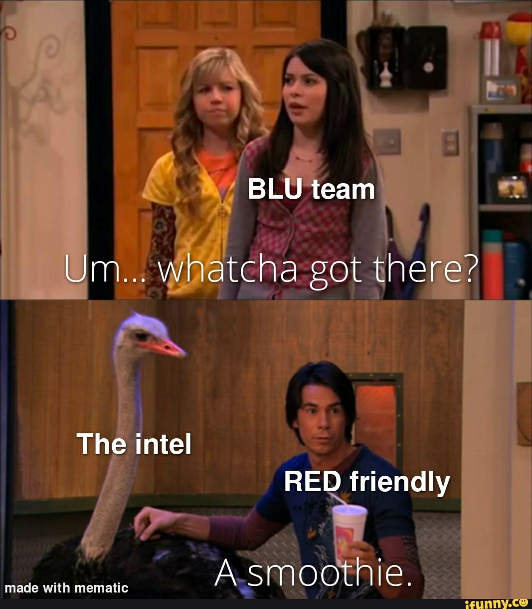 BLU team Um... whatcha got there? The intel RED friendly A smoothie. -  iFunny Brazil