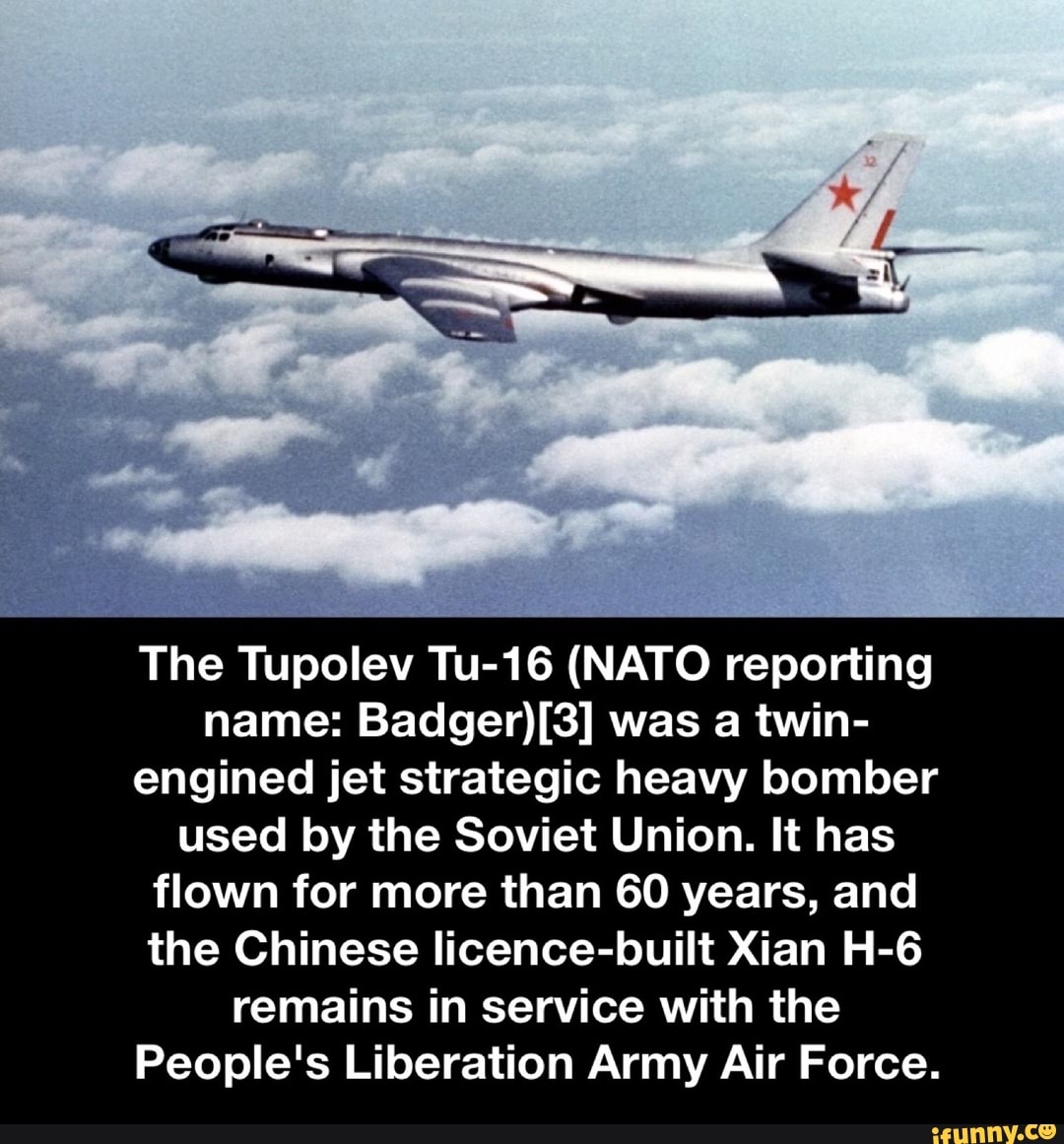 The Tupolev Tu-16 (NATO Reporting Name: Badger)[3] Was A Twin- Engined ...