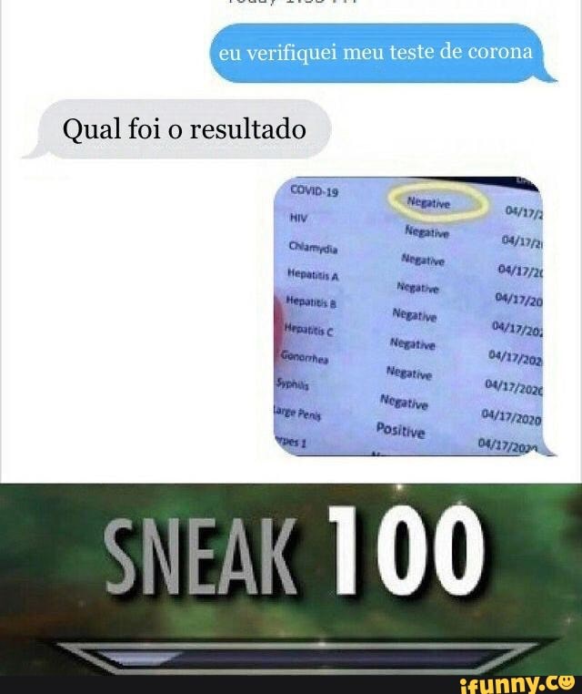 Qual foi o resultado
eu verifiquei meu teste de
Negativo
he Negative
Nogai
Nogativo
lango peniy
Positive
"esa