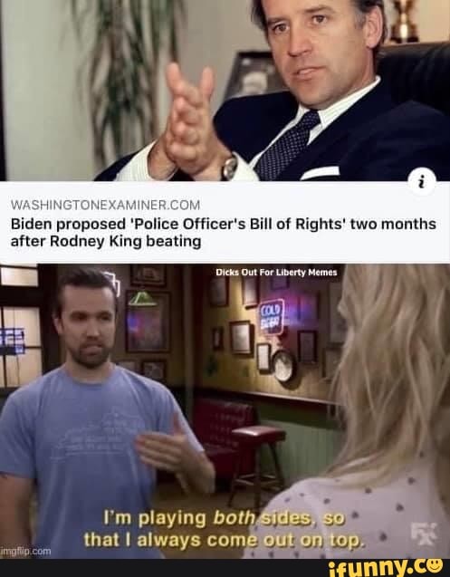 MINE:
Biden proposed 'Police Officer's Bill of Rights two months
after Rodney King beating