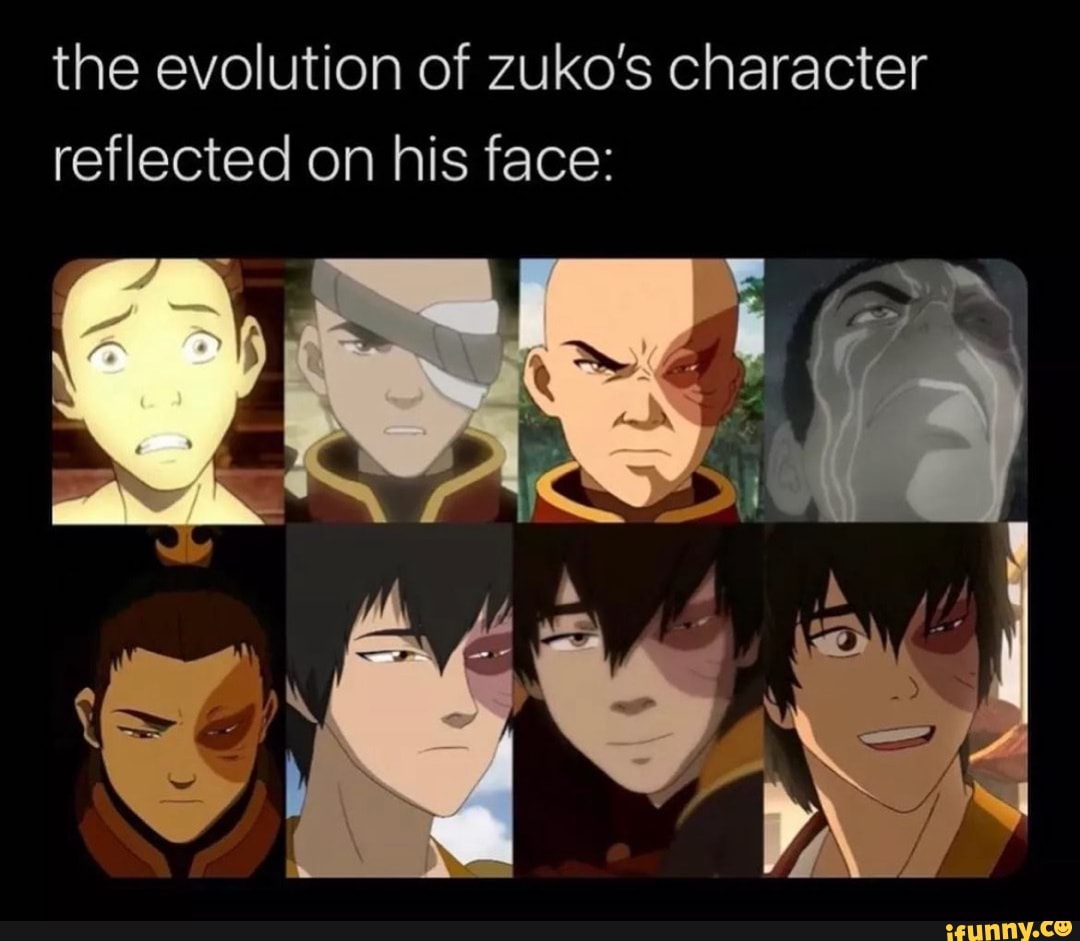 The Evolution Of Zukos Character Reflected On His Face 7093