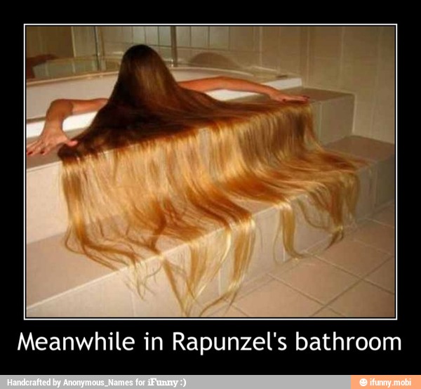 Meanwhile in Rapunzel's bathroom - Meanwhile in Rapunzel's bathroom