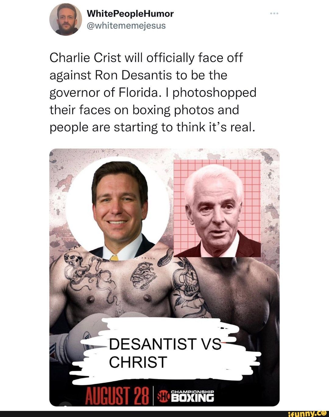 WHOMST YOU GOT?! - Charlie Crist Will Officially Face Off Against Ron ...