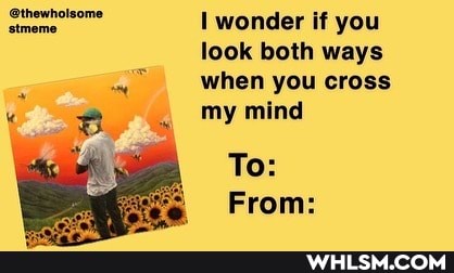 wonder if you
@thewholsome
stmeme
look both ways
when you cross my mind
To:
From: