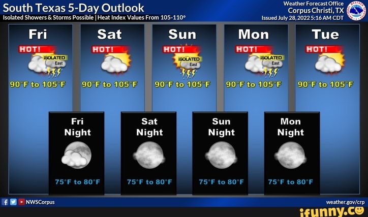 Weather Forecast Office South Texas 5-Day Outlook Corpus Christi, TX ...