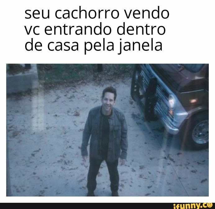 seu cachorro vendo
vc entrando dentro
de casa pela janela
