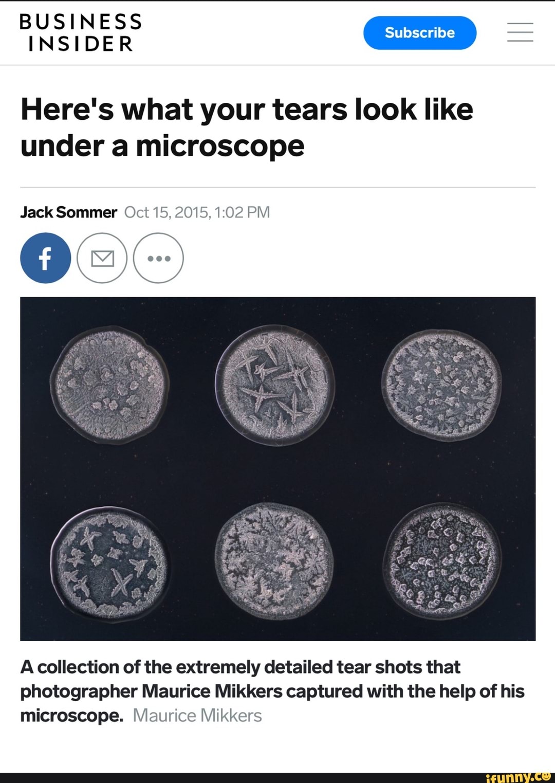 Here's what your tears look like under a microscope A collection of the extremely detailed tear