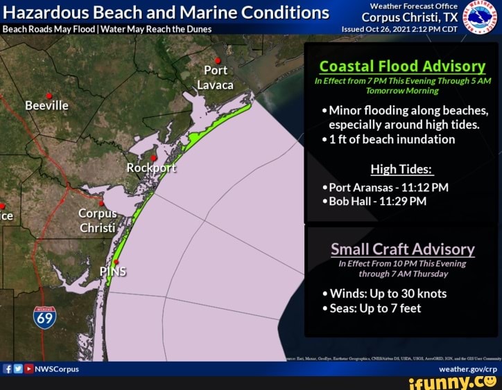 Hazardous Beach and Marine Conditions carpus Christi, TX Beach Roads