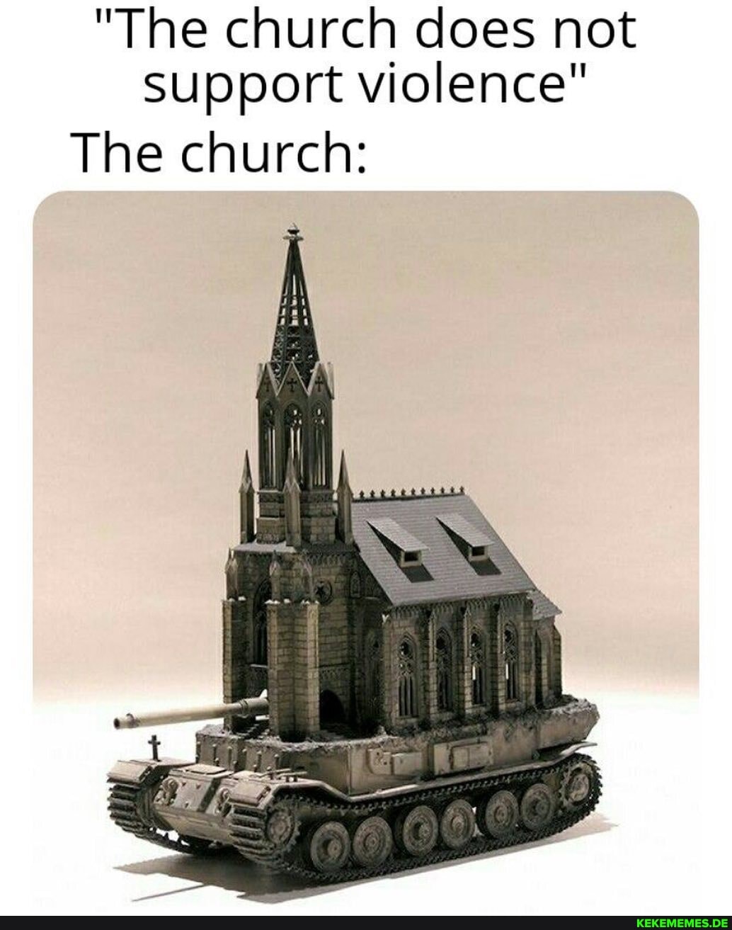 "The church does not support violence"
The church:
