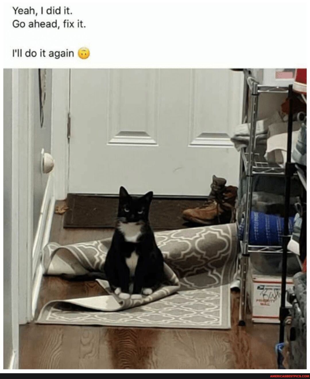 Yeah, I did it.
Go ahead, fix it.
I'll do it again