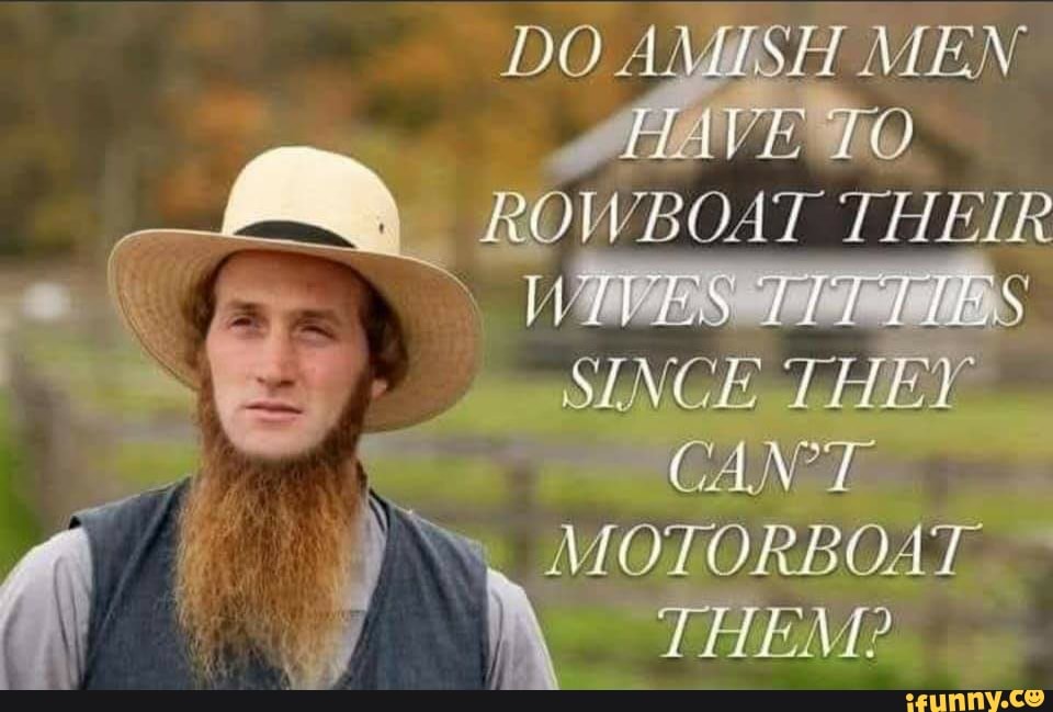 amish motorboat meme