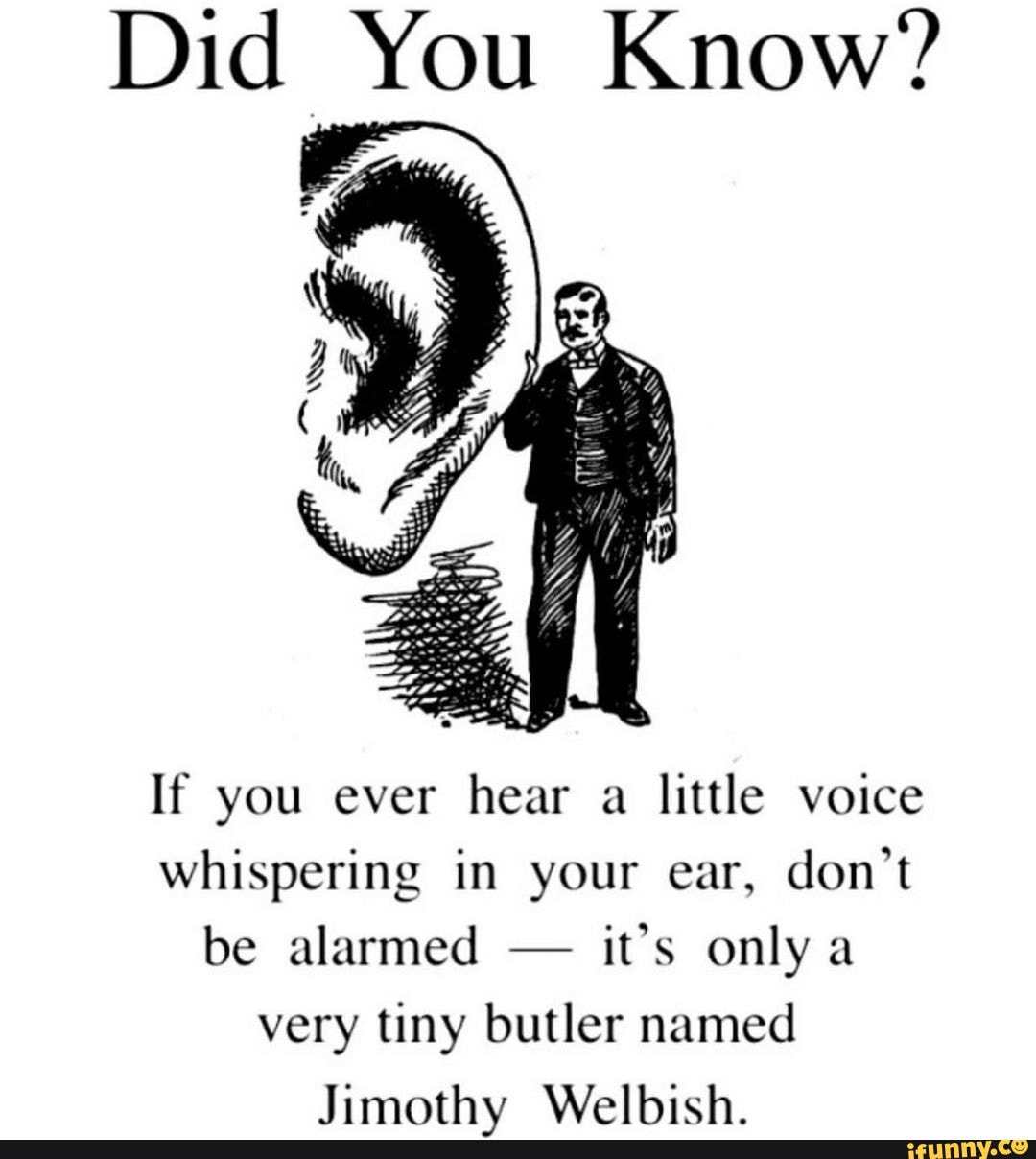 Did You Know? If you ever hear a little voice whispering in your ear ...