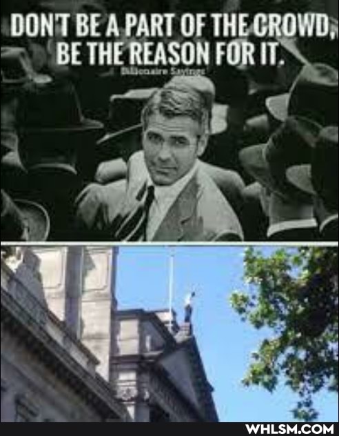 DONT BE APART OF THEGROWD)
BE REASON FOR IT.