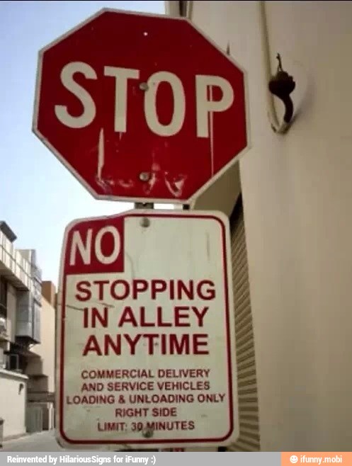 IN ALLEY
ANYTIME
COMMERCIAL DELIVERY
s
STOPPING