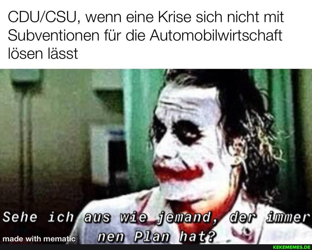 wenn eine Krise sich nicht mit
Subventionen für die Automobilwirtschaft lösen lässt
Sehe ich