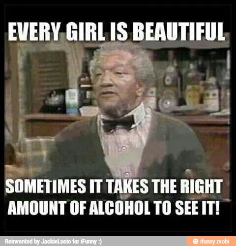 EVERY, GIRL IS BEAUTIFUL
SOMETIMES
IT TAKES THE
RIGHT.
AMOUNT OF ALCOHOL TO SEIT!
