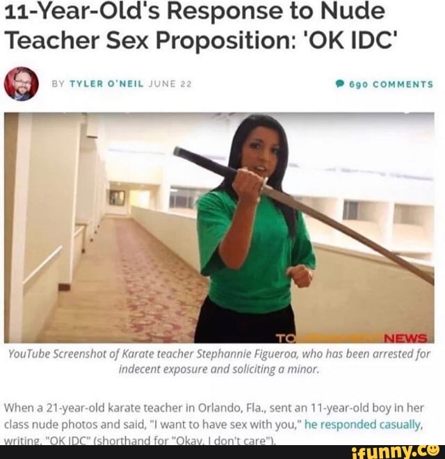 11-Year-Old's Response to Nude Teacher Sex Proposition: 'OK IDC' Q 090