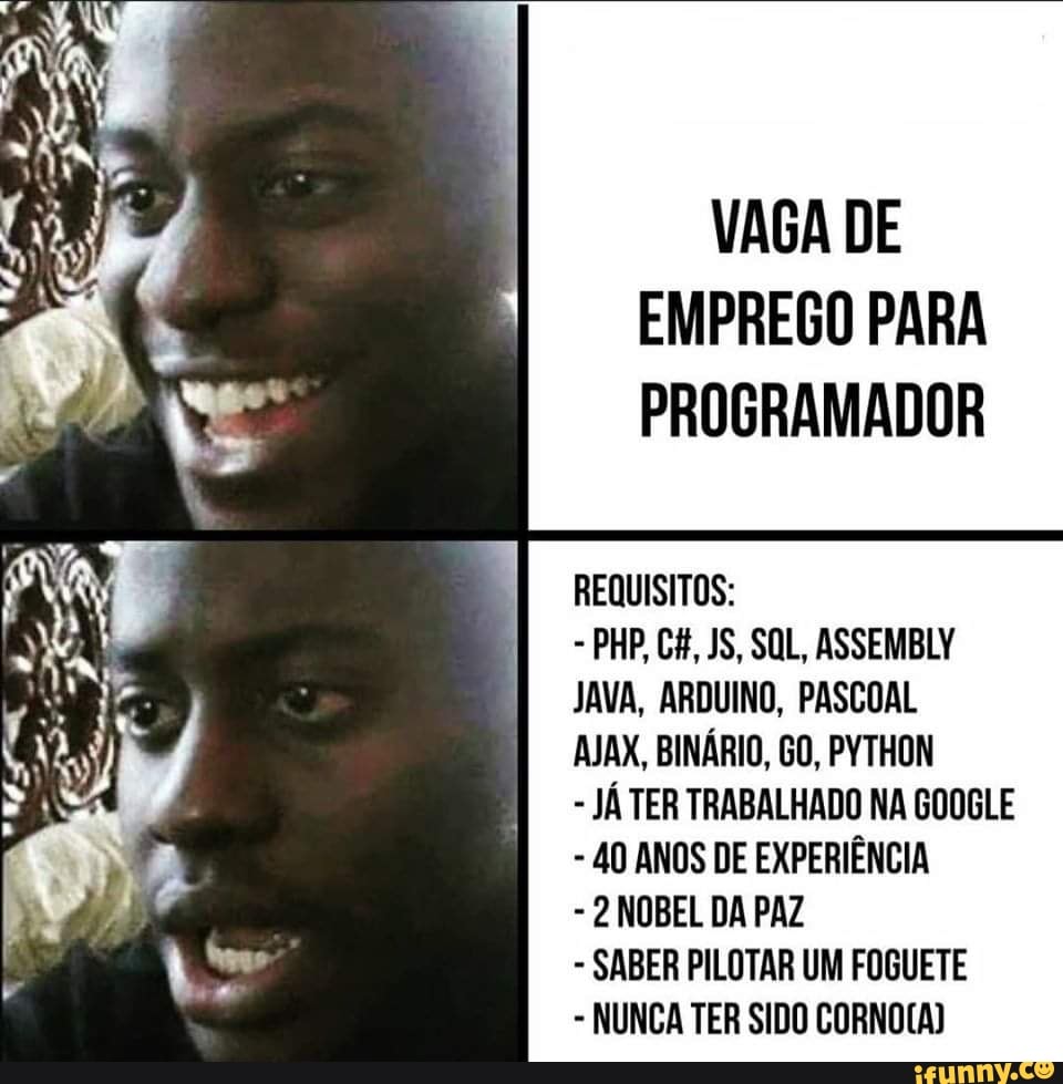 Ajuda com primeiro emprego  Fórum Adrenaline - Um dos maiores e