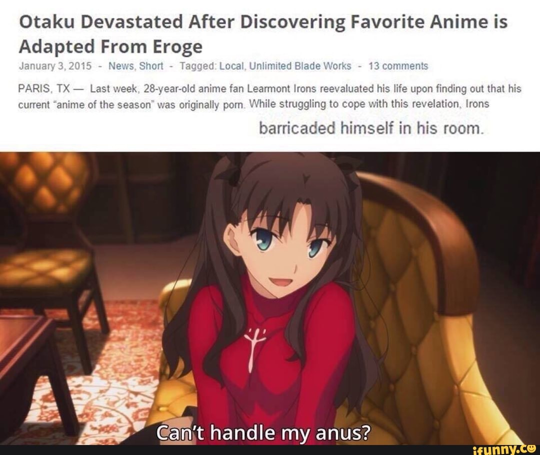 Eroge Anime Porn - Otaku Devastated After Discovering Favorite Anime is Adapted ...