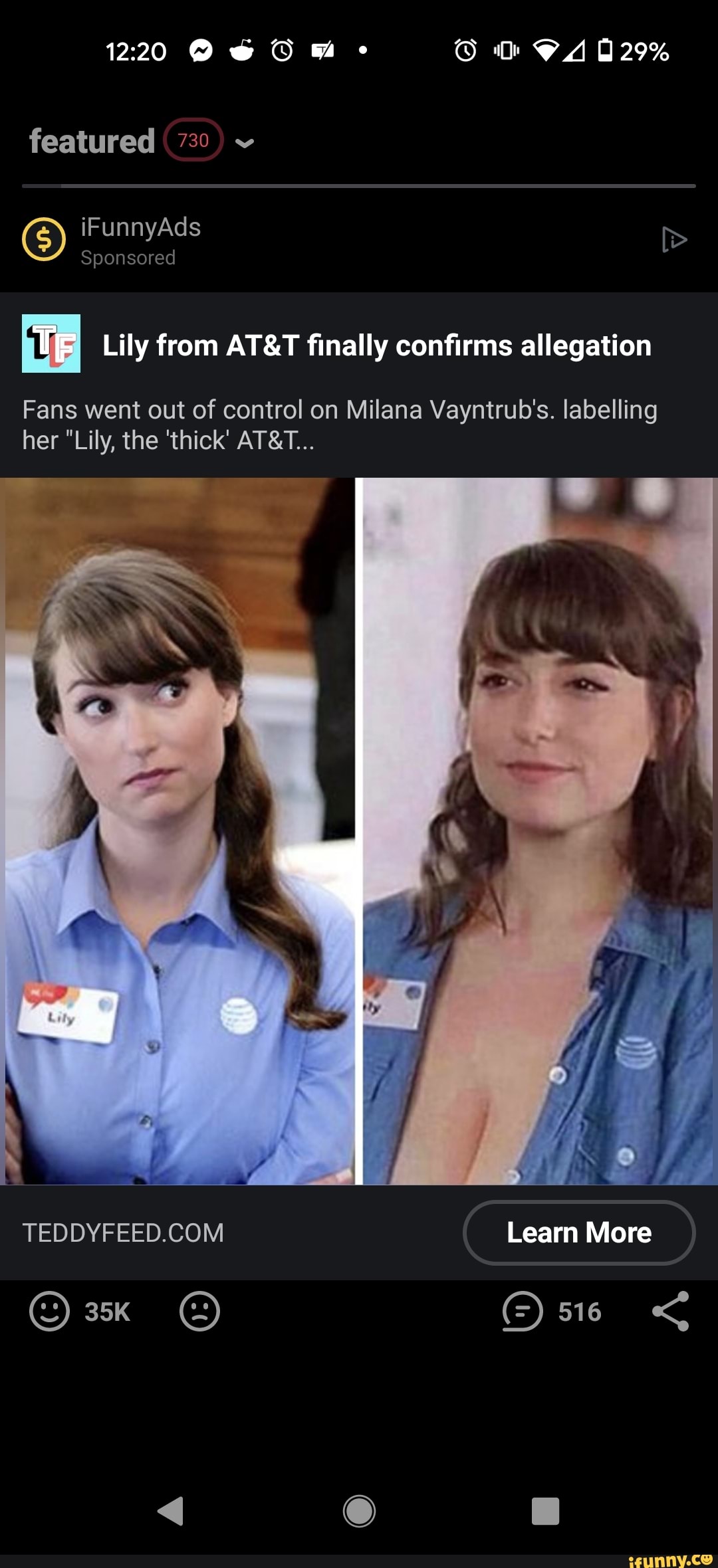 Milana vayntrub memes