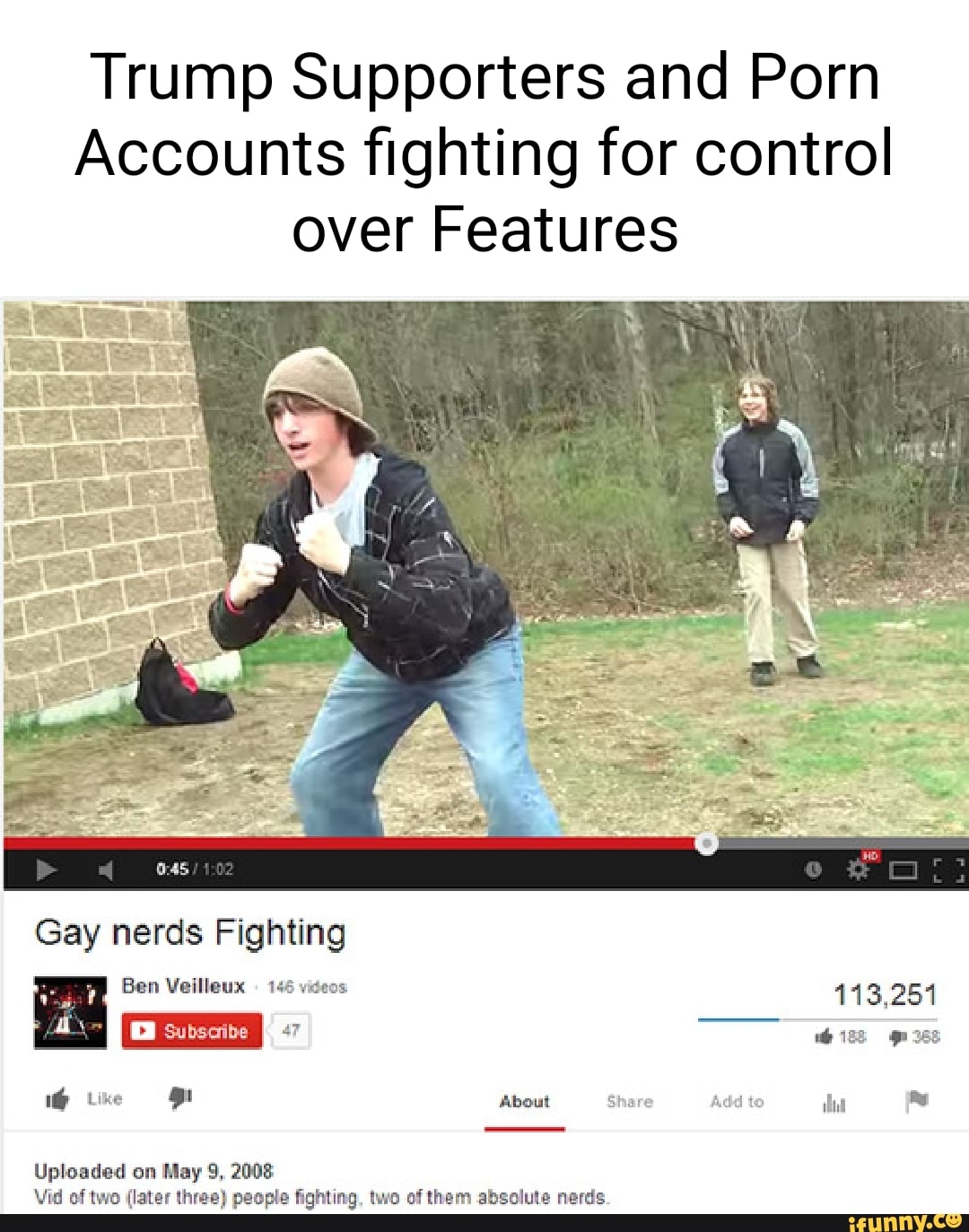Trump Supporters and Porn Accounts fighting for control over Features Gay n...