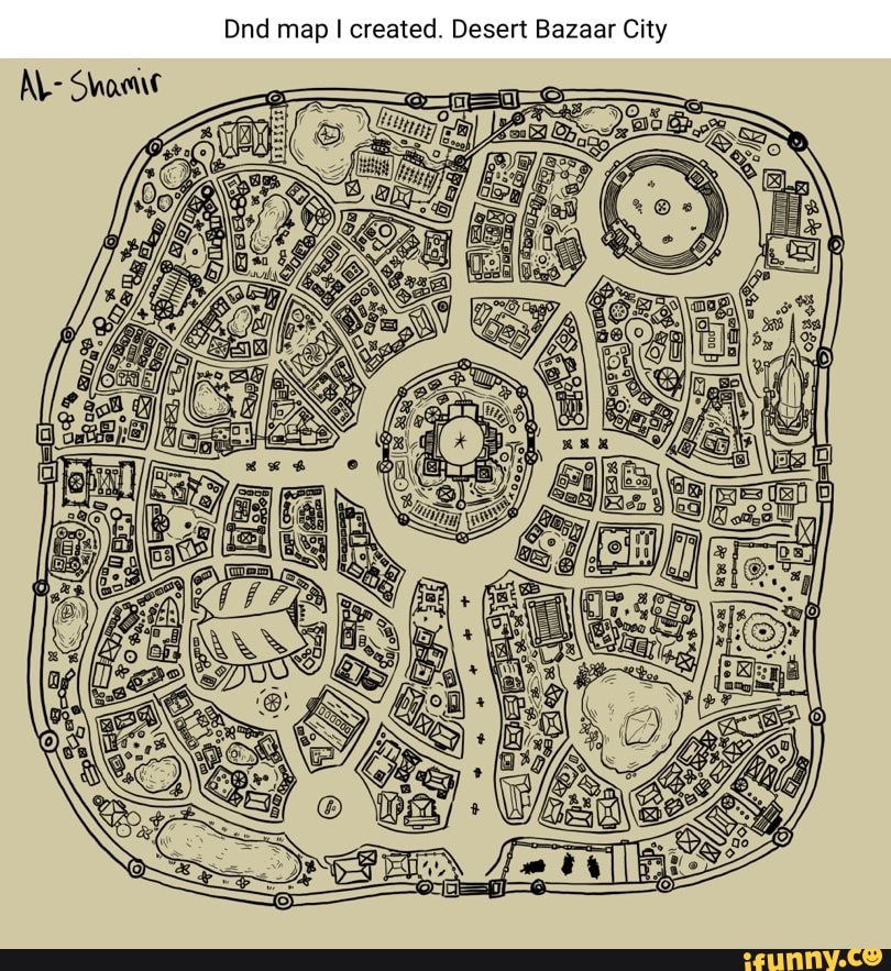 Dnd map I created. Desert Bazaar City - iFunny Brazil