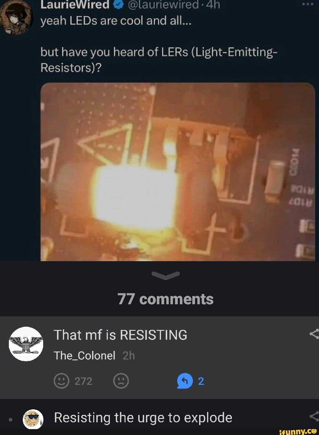 LaurieWired tauriewired yeah LEDs are cool and all... but have you