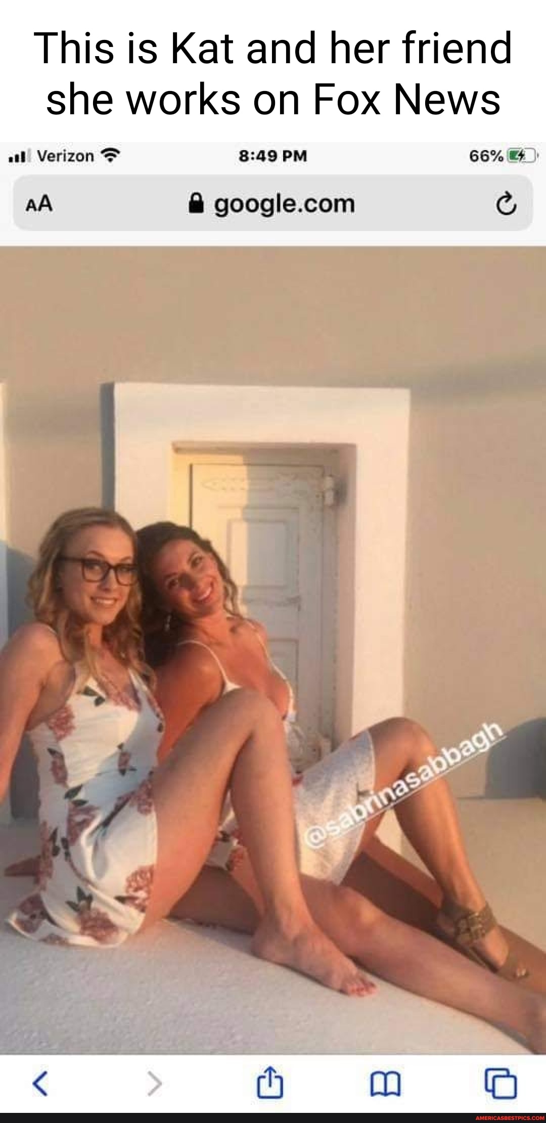 This is Kat and her friend she works on Fox News
all) Verizon PM 66% E)
aA