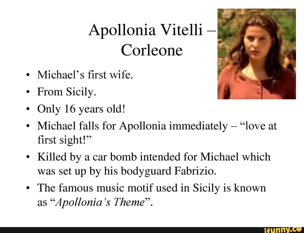 Apollonia Vitelli Corleone Michael
