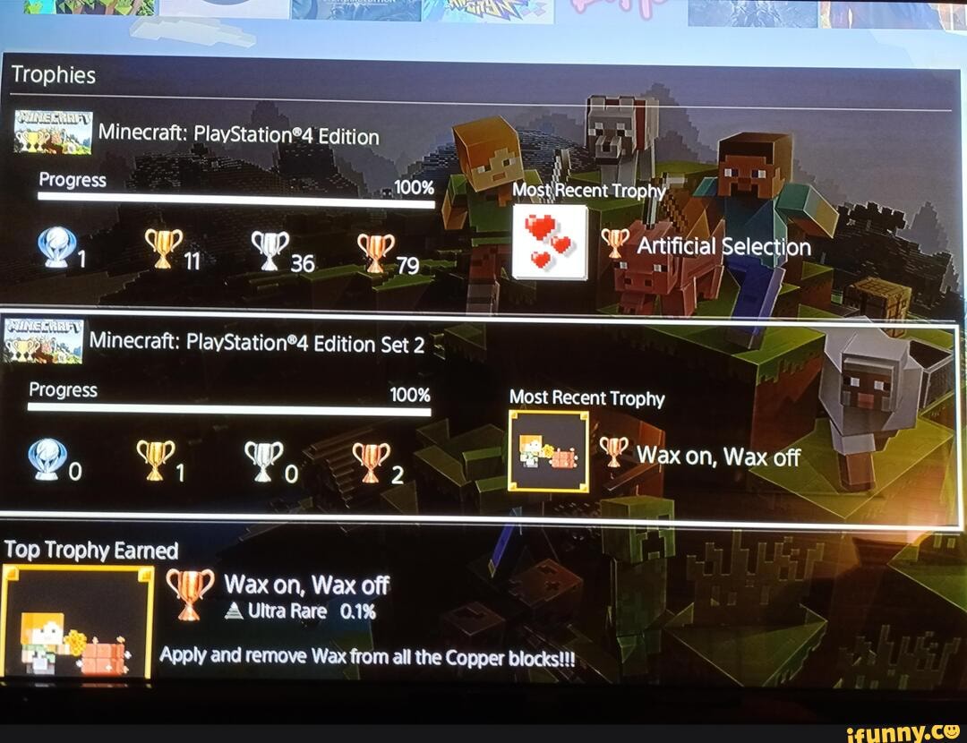 Minecraft: PlayStation 4 Edition Trophies