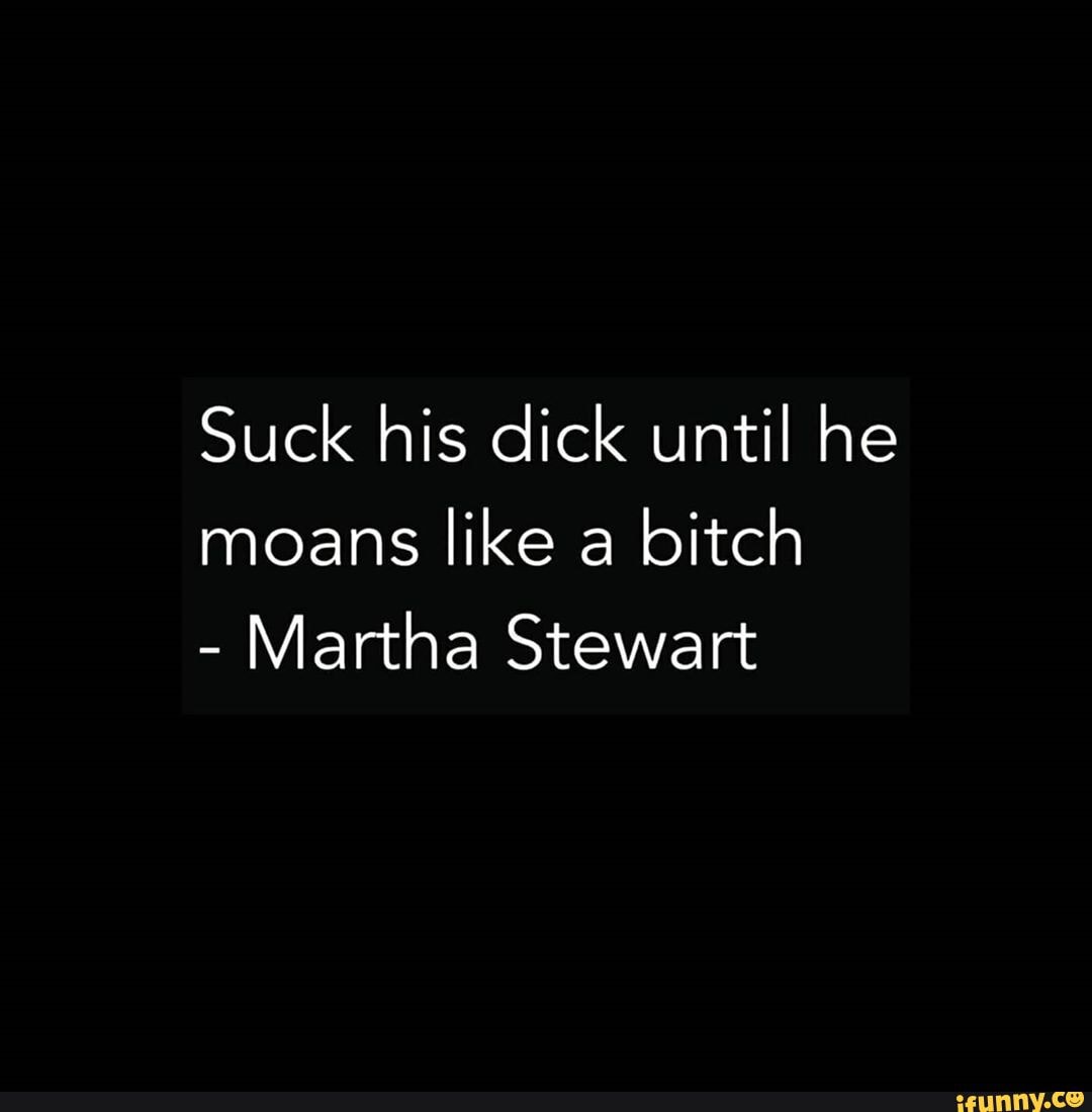 Suck His Dick Until He Moans Like A Bitch Martha Stewart Ifunny