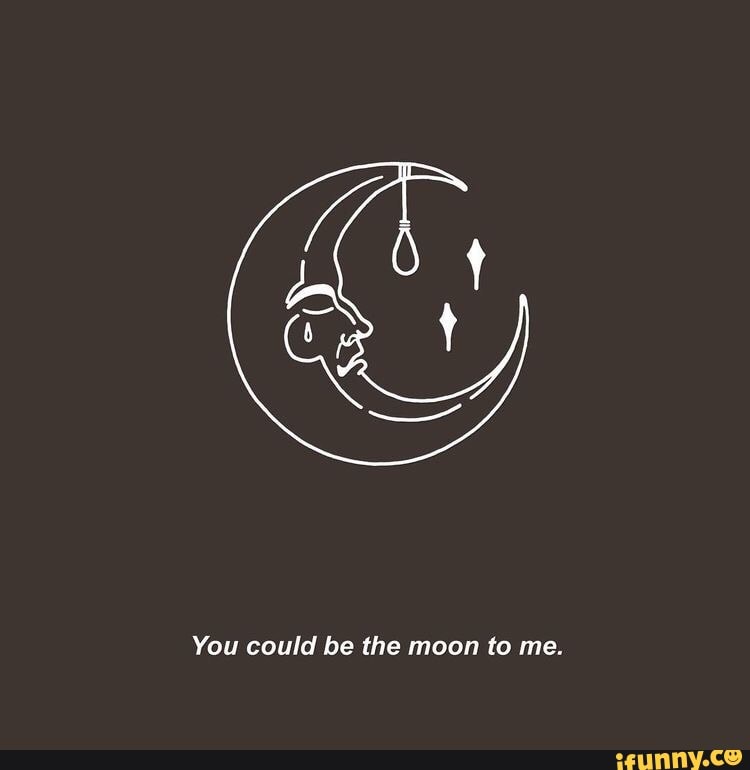 You could be the moon to me. - iFunny