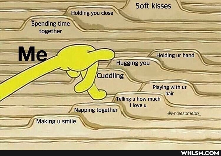 Soft kisses
lolding you close
pending time
together
Holding ur hand
Playing with ur
elling u how much
Ilove u -
@wholesomebb_