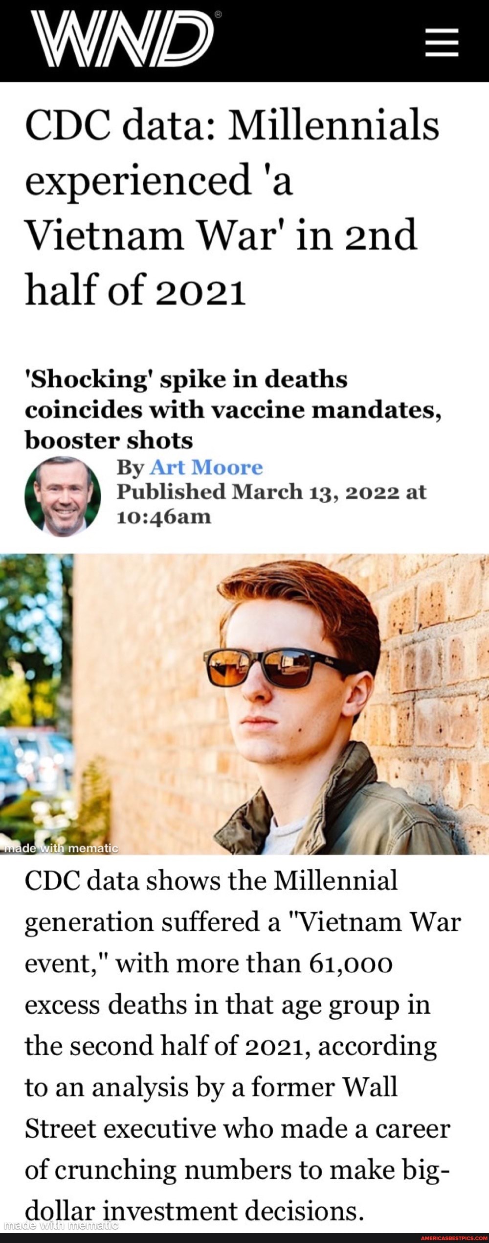 WAND CDC data Millennials experienced 'a Vietnam War' in half of 2021