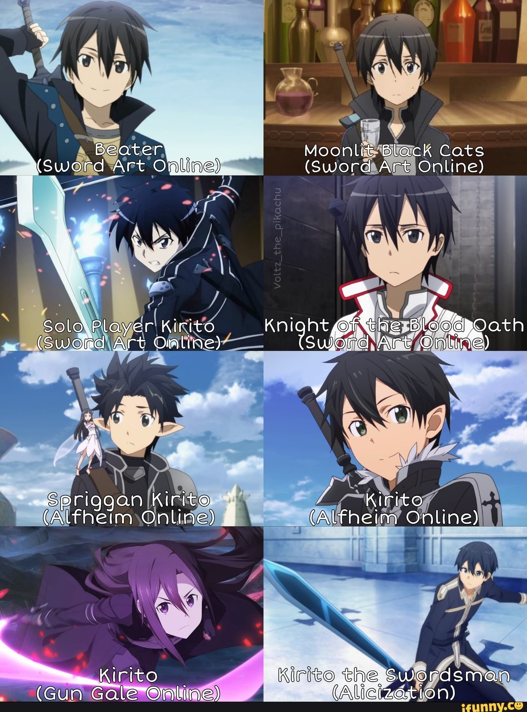 Beater Moonlit Black Cats (Sword Art Obie) (Sword Art Online) "AA