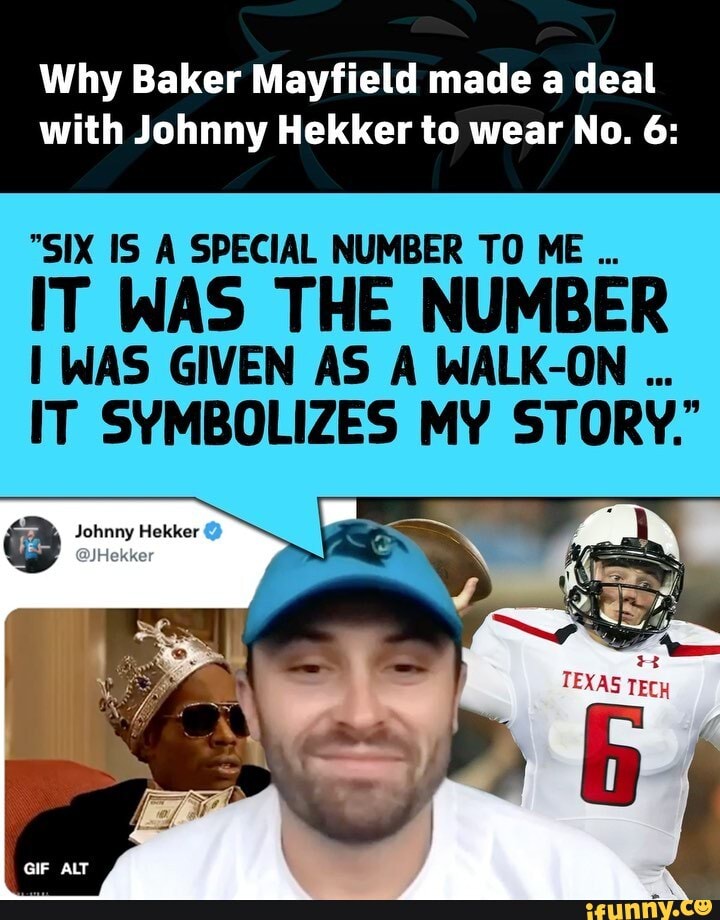 Johnny Hekker made a deal with Baker Mayfield for No. 6 jersey