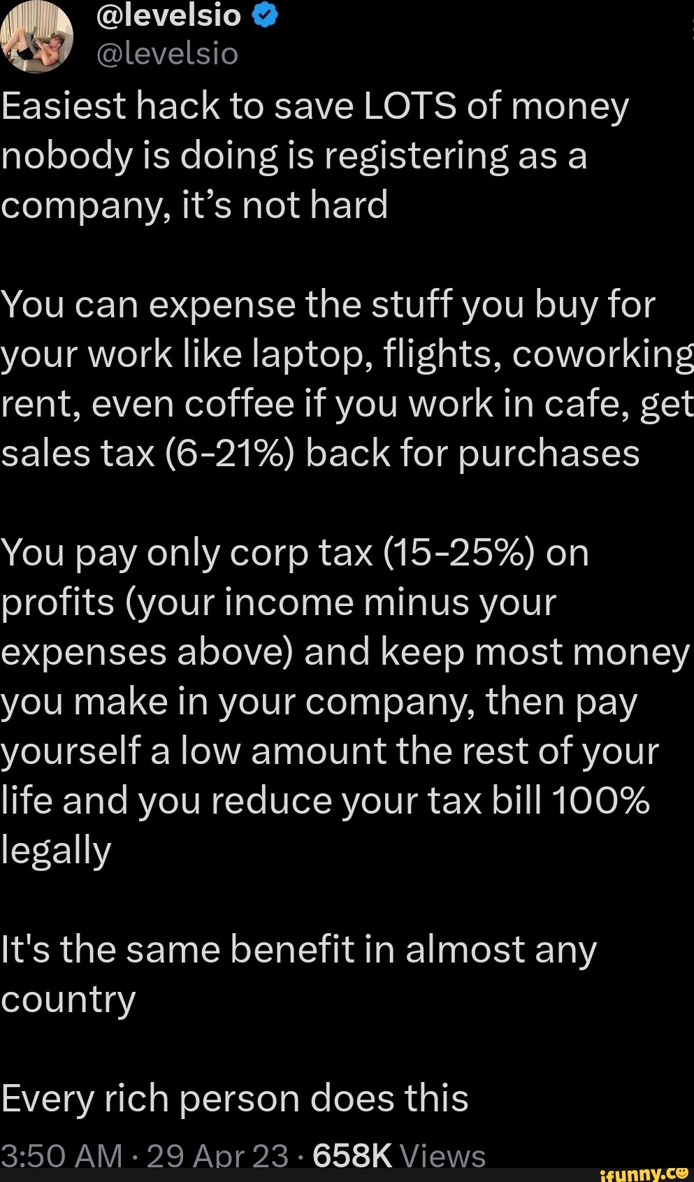 Easiest hack to save LOTS of money nobody is doing is registering as a