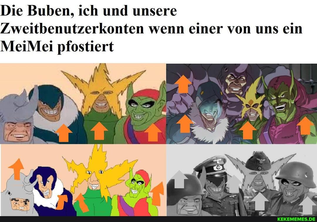 Die Buben, ich und unsere
Zweitbenutzerkonten wenn einer von uns ein
MeiMei pfostiert