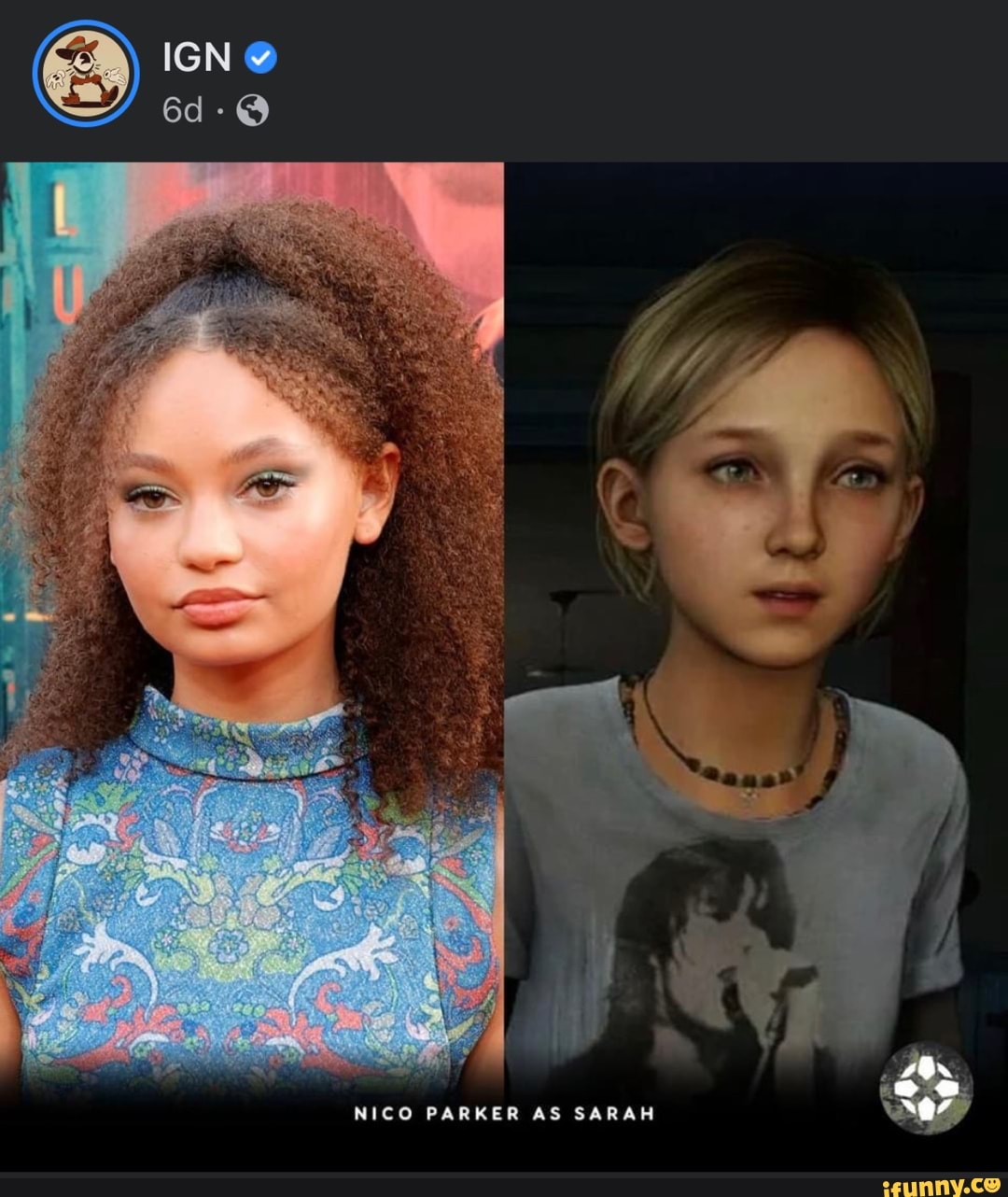 NICO PARKER AS SARAH - iFunny