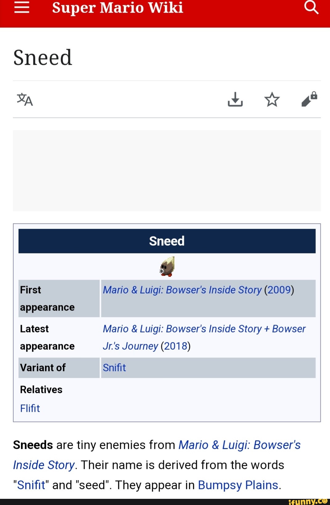 = Super Mario Wiki Sneed ww Sneed First Mario & Luigi: Bowser's Inside