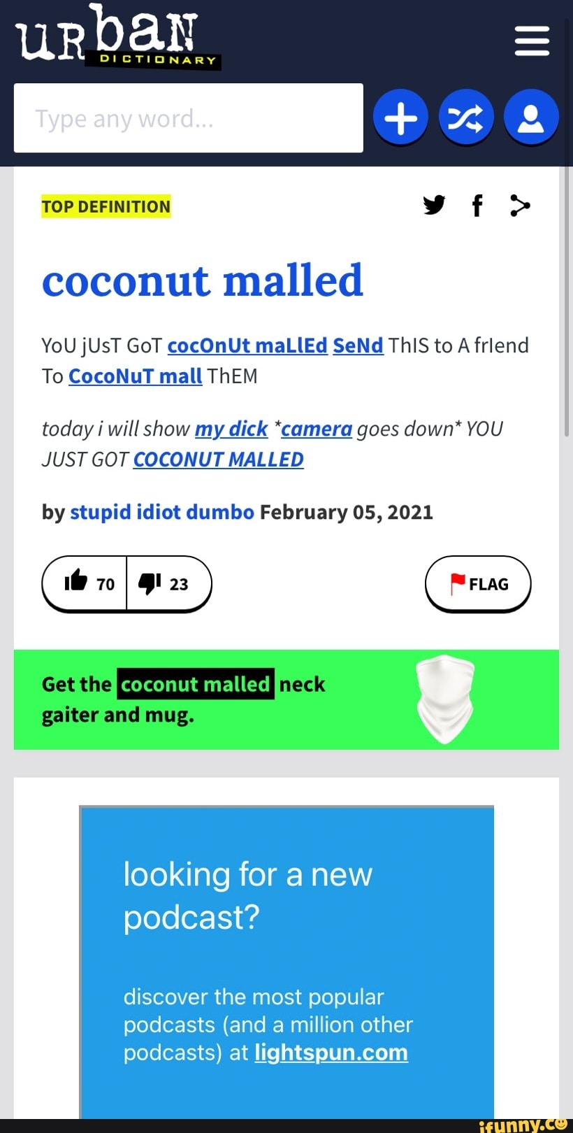 Type Any Word Top Definition Yf Coconut Malled You Just Got Coconut Malled Send This To A Friend To Coconut Mall Them Today I Will Show My Dick Camera Goes Down You