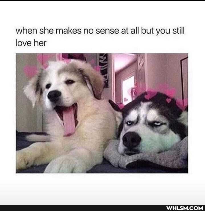 when she makes no sense at all but you still love her