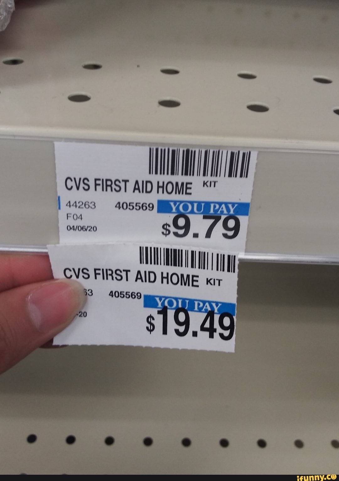 CVS FIRST AID H {4 44263 405569 YOU PAY CVS FIRST AID HOME iFunny