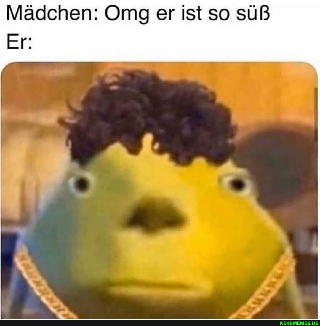 Mädchen: Omg er ist so süß
Er: