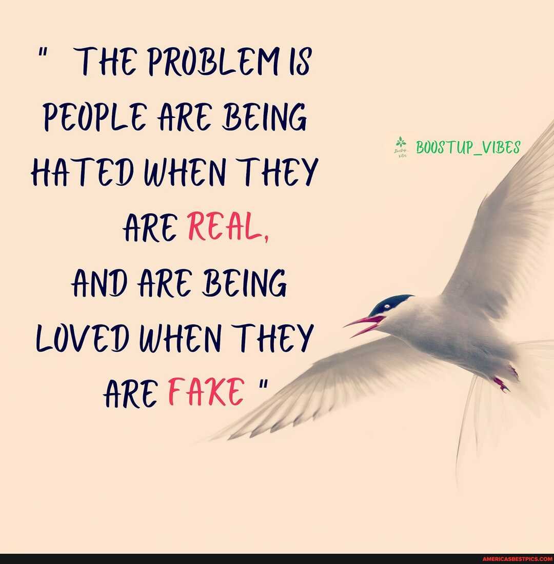 " THE PROBLEM IS PEOPLE ARE BEING HATED WHEN THEY
ARE REAL,
AND ARE BEING LOVED WHEN THEY ARE FAKE
ge
TUP_VIBES